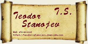 Teodor Stanojev vizit kartica